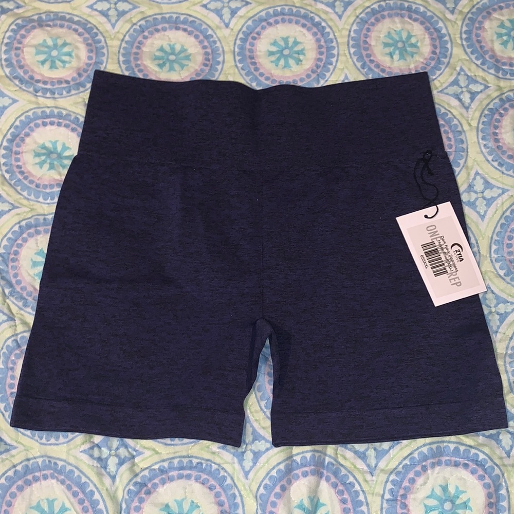Zyia dark navy seamless hustle shorts